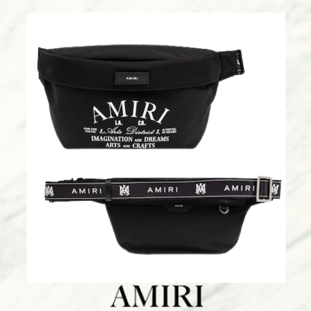 【AMIRI】ロゴプリント バムバッグ