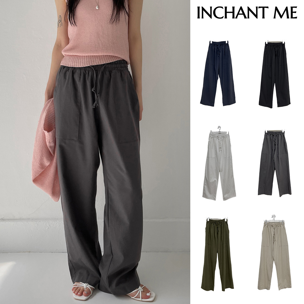 【INCHANT ME】[unisex] Fatigue Banding Wide Pants