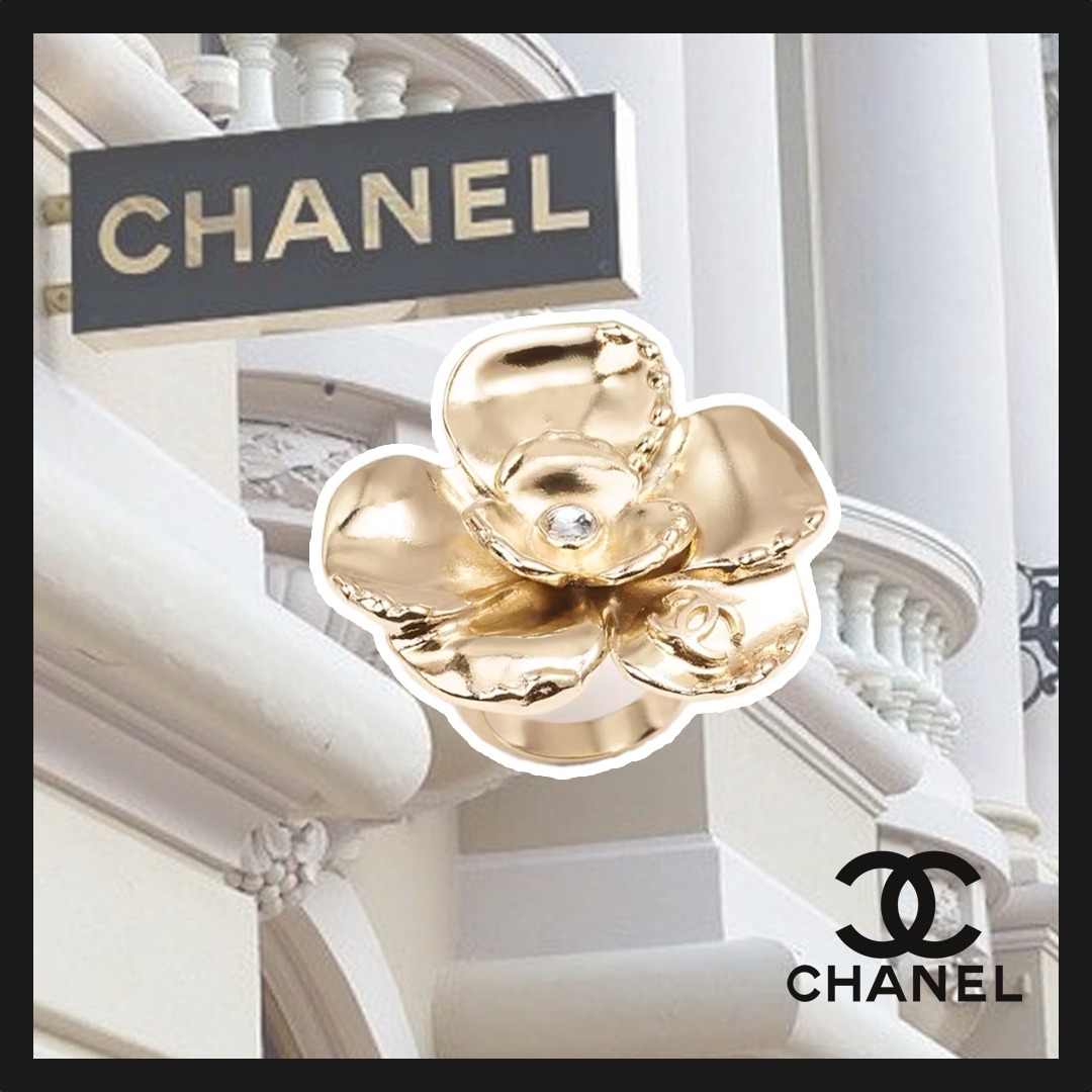 ★CHANEL★リング フラワー クリスタル