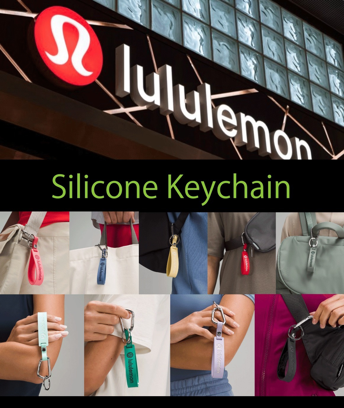 lululemon ルルレモン Silicone Keychain シリコン チェーン