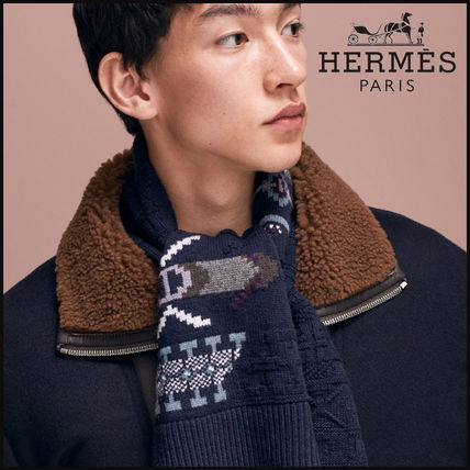 クリスマス特集2025 ネイビー（紺）系 HERMES(エルメス) マフラー(メンズ) 4ページ目 小物