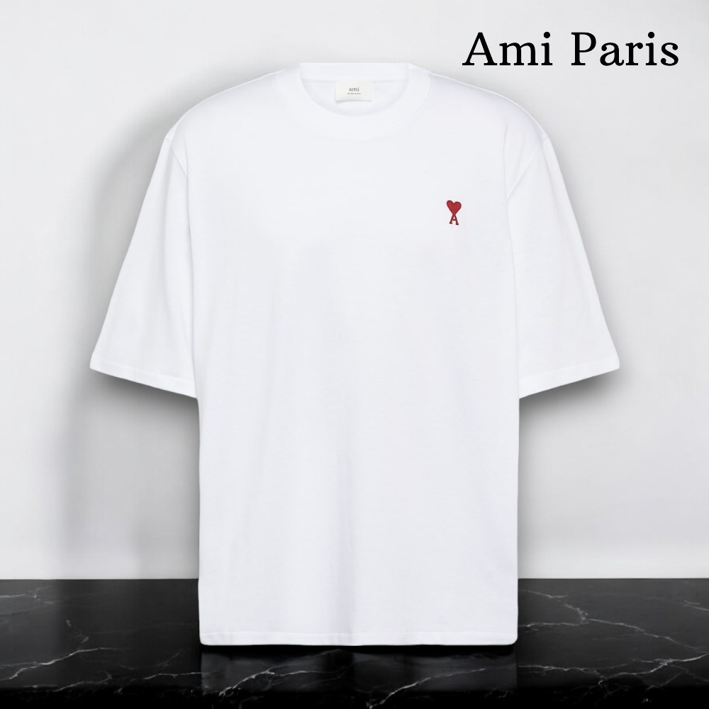 【Ami Paris】ホワイト☆ アミ・ド・クール コットンTシャツ