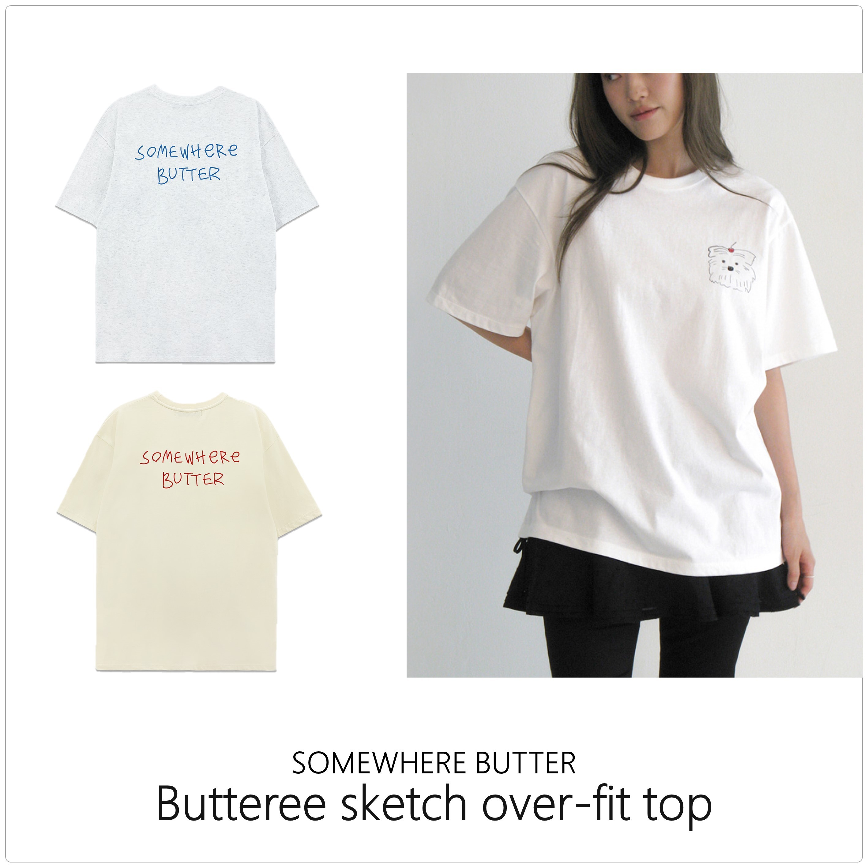 [SOMEWHERE BUTTER]Butteree sketch over-fit トップ★韓国★