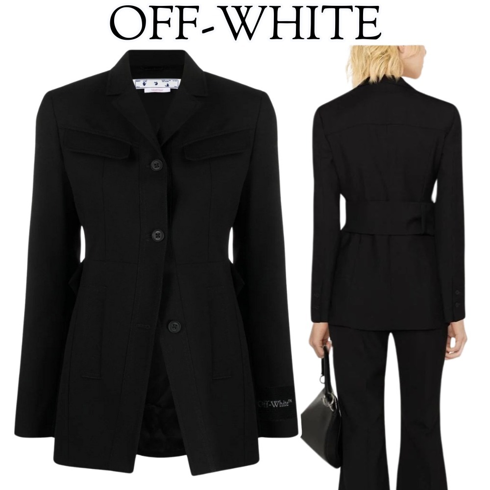 【OFF-WHITE】Black☆エレガント トイボックス ジャケット