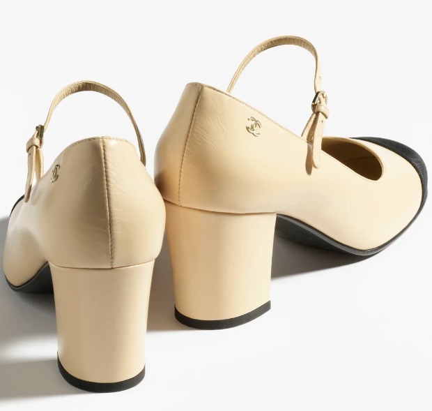 《エレガント♡》CHANEL メリージェーン beige＆black