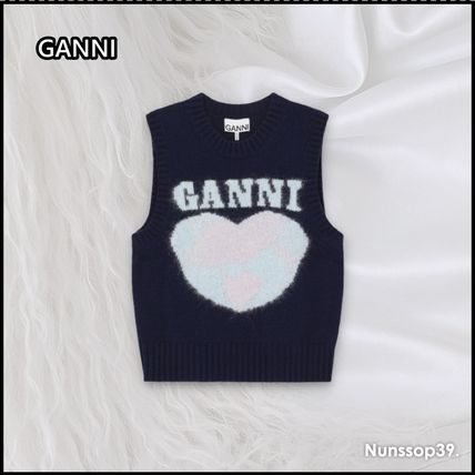 suuu様専用GANNI ガニー ベスト ネイビー