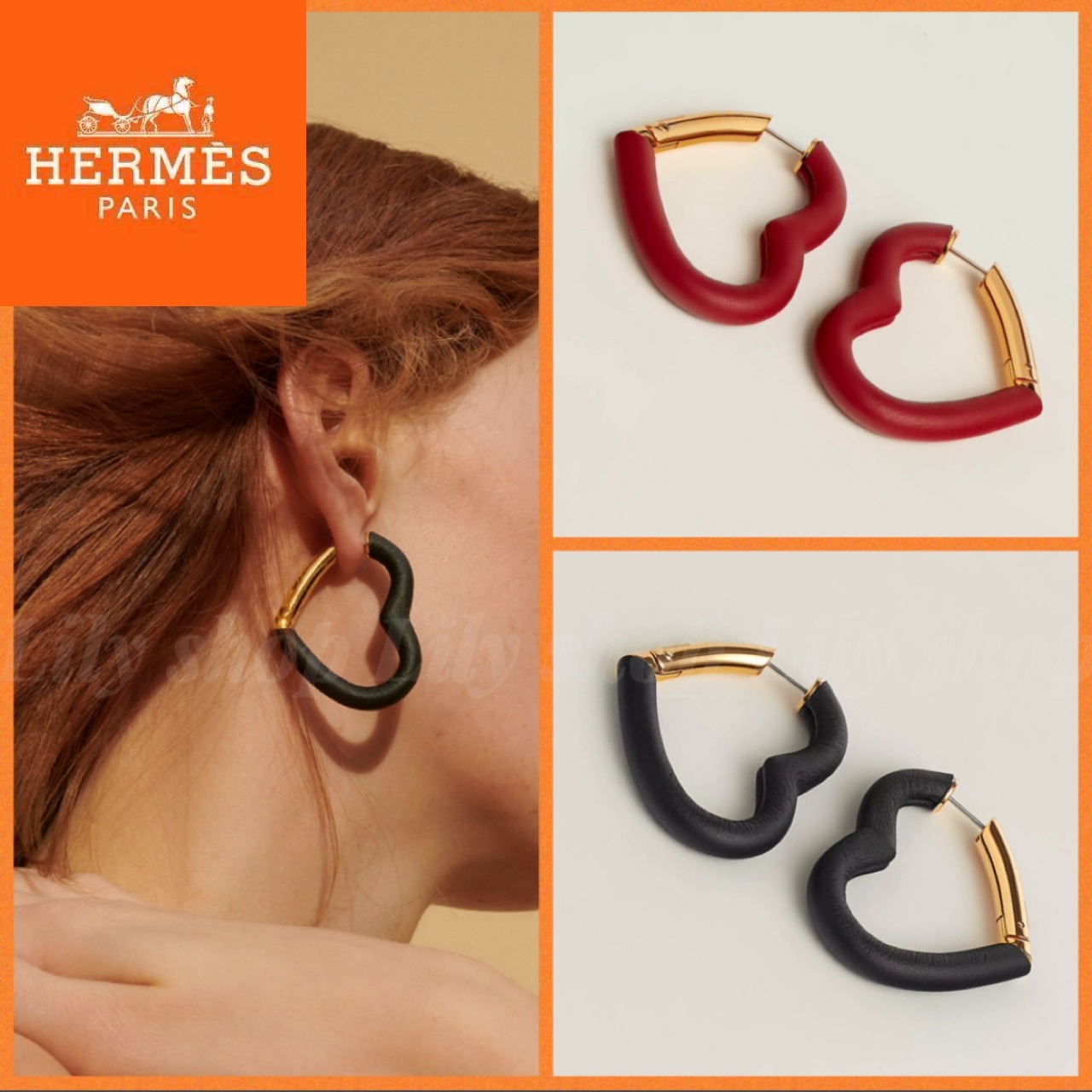 目を惹く大ぶりピアス【HERMES】ピアス