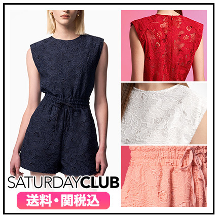 ★SaturdayClub★ ドローストリングレースロンパース 関税送料込