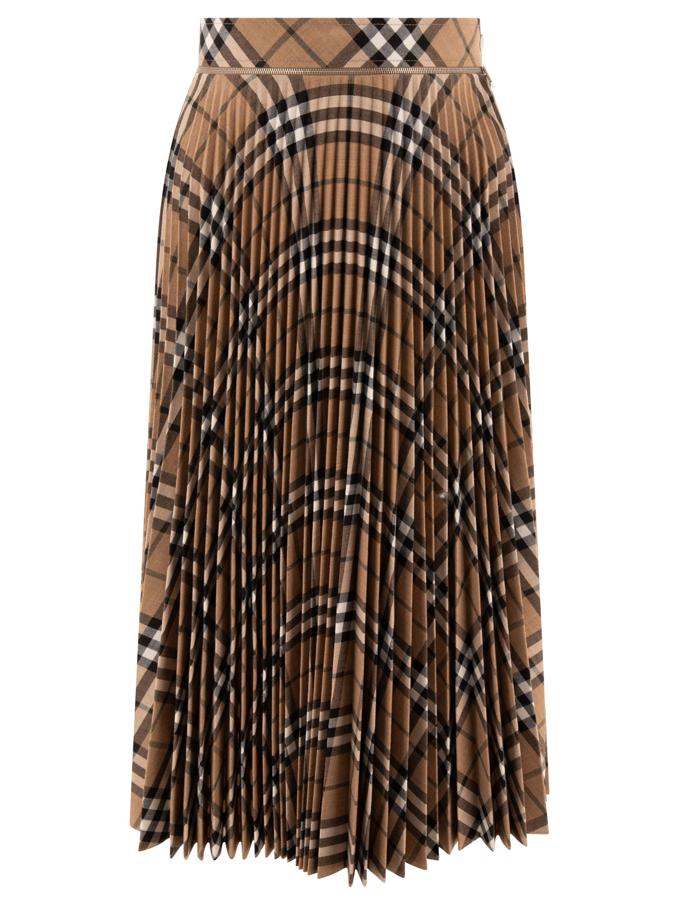 【関税込み】Burberry Wool blend pleated Check skirt