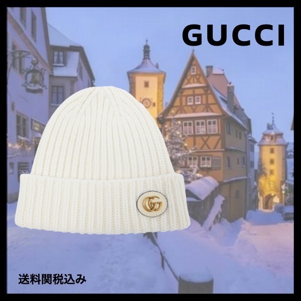 送料関税込み★GUCCI★ウール&カシミアビーニー