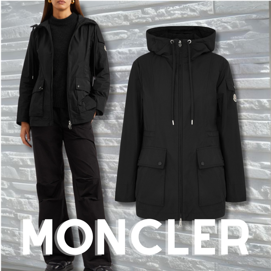 MONCLER ロゴパッチ付きポケット フルジップ ライトジャケット