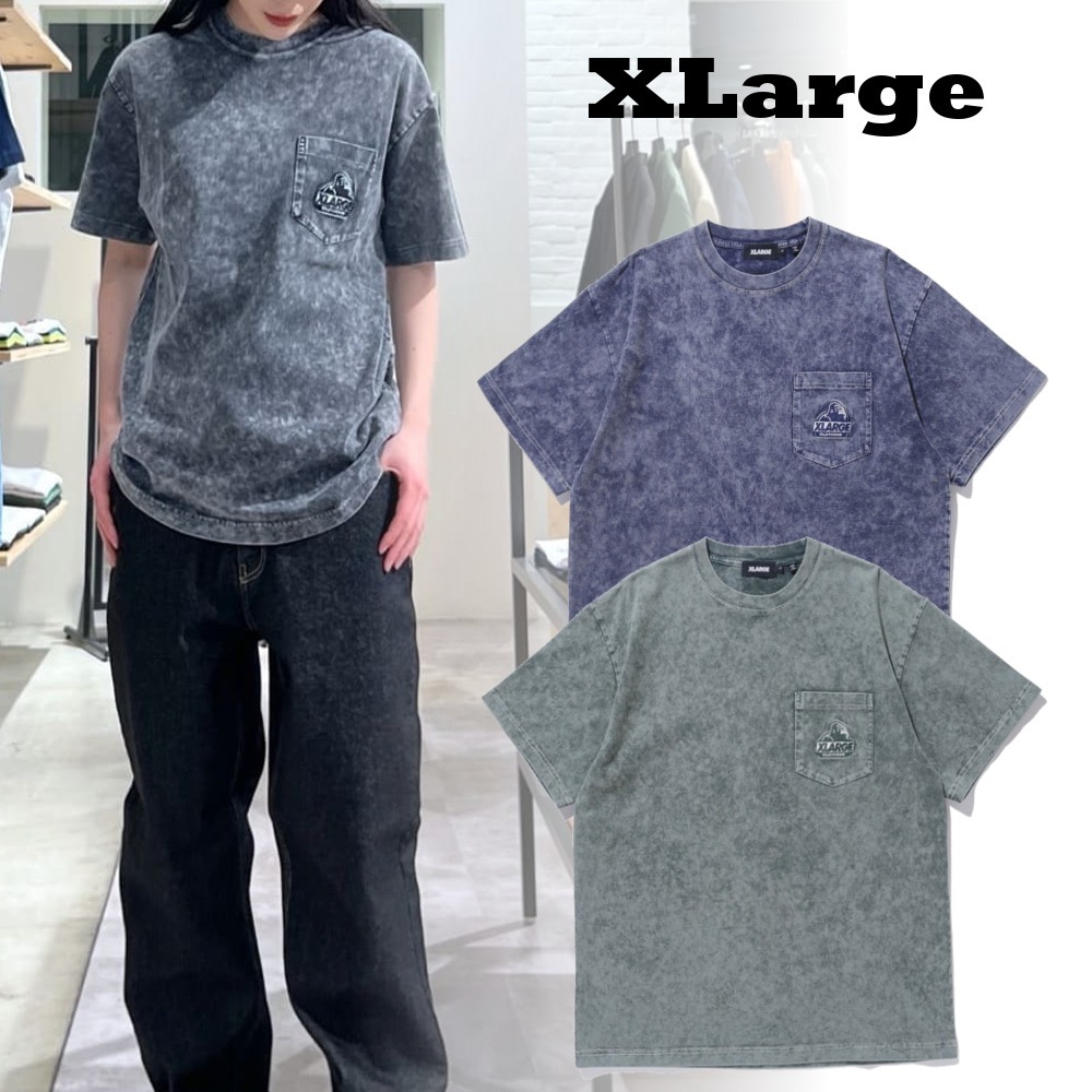 XLarge☆オーバーダイ加工 ポケット付き Tシャツ
