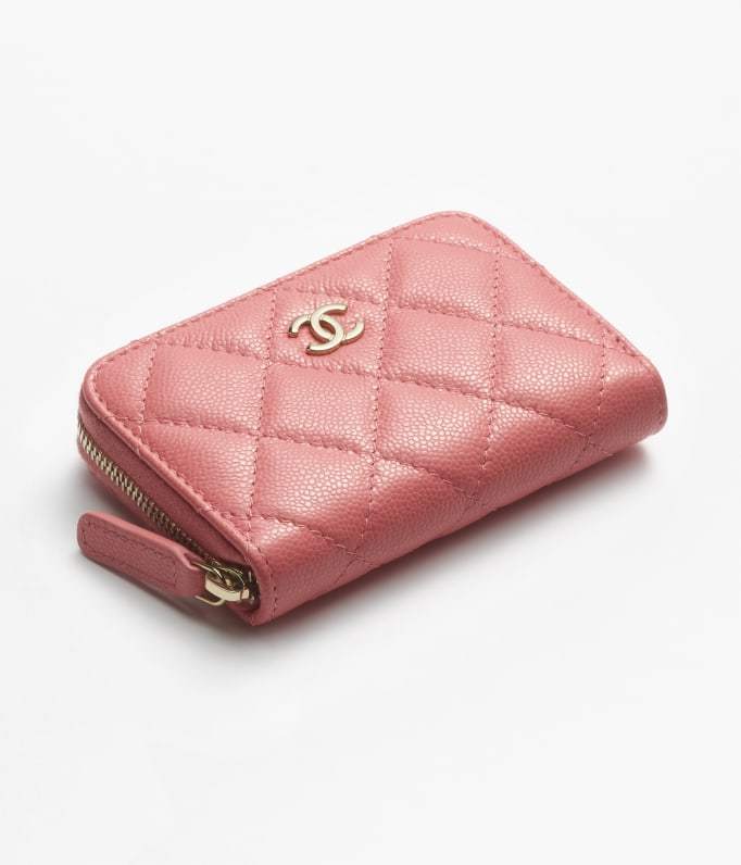 《大人気》CHANELクラシック ジップ コインパース ロゴ入り