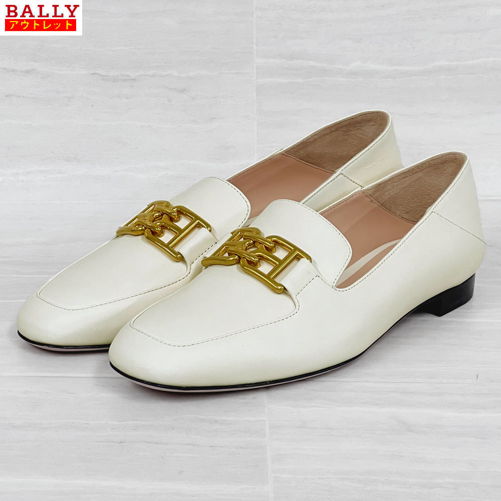 BALLY バリー ELLAH 本革 ローファー スリッポン アイボリー