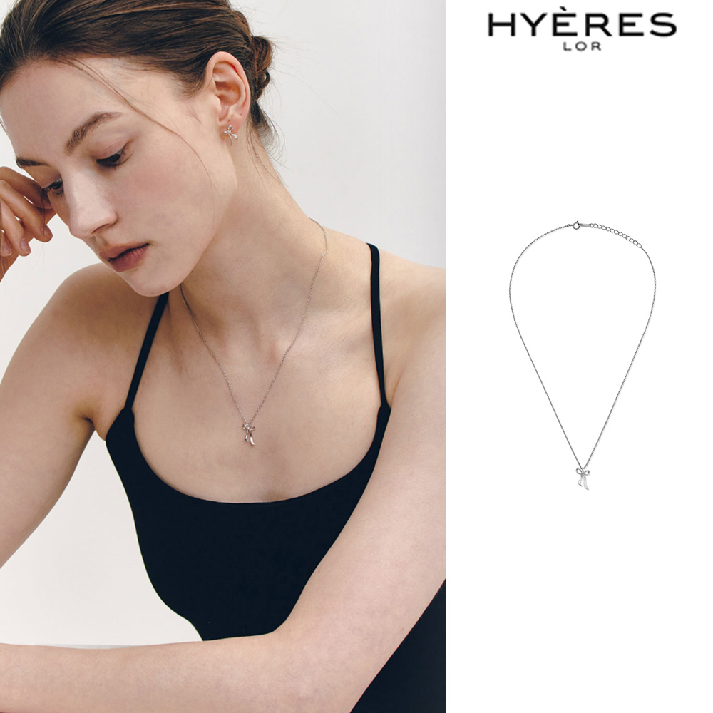 【HYERES LOR】24SS★ H Ribbon Flow Silver Chain Necklace