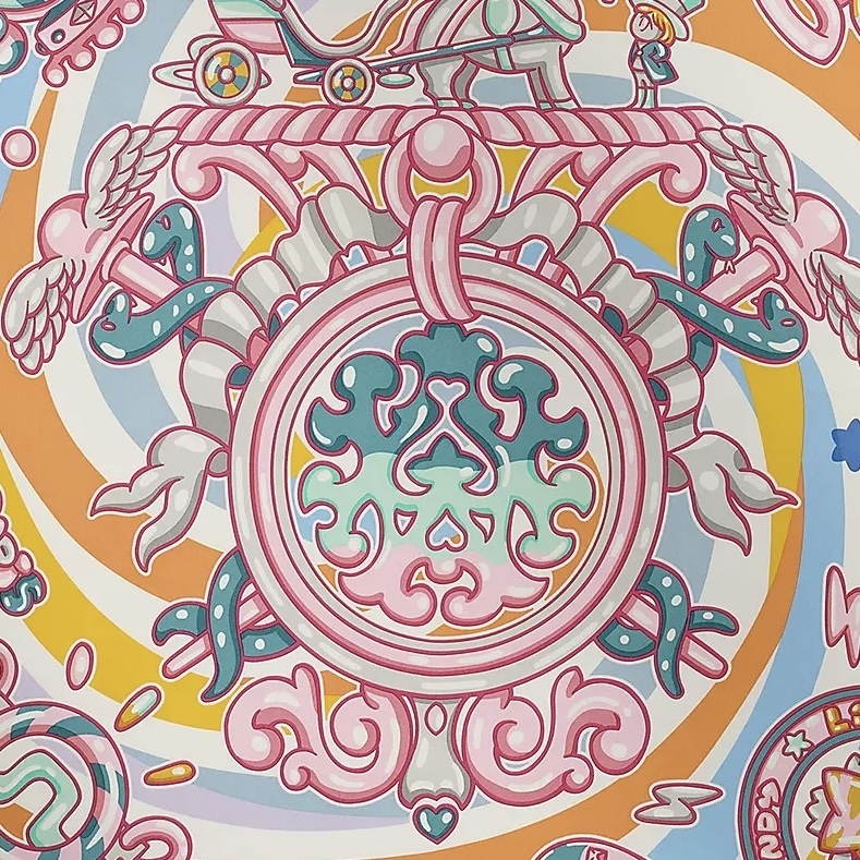 【春めく甘さが魅力】HERMES カレ70 Candy Libris 🍭 Candy Libris scarf 70 @Hermes AW24 Scarf in silk with