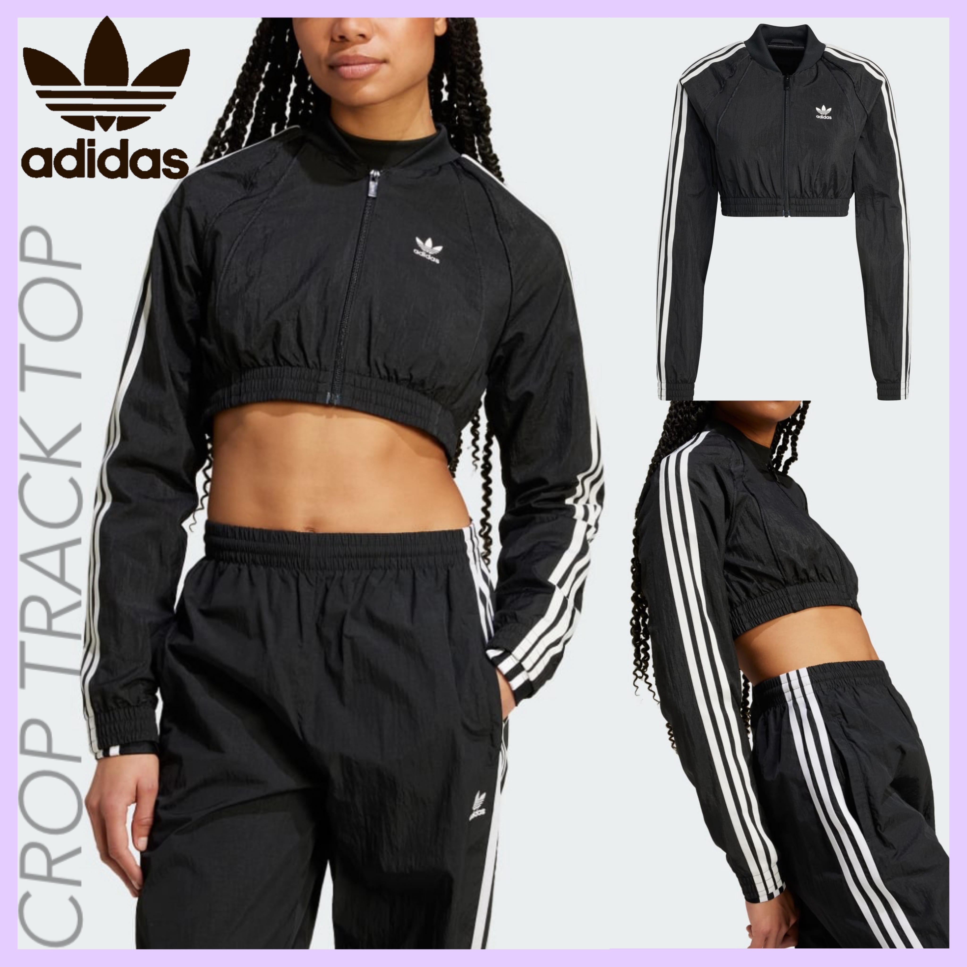 送関込み★adidas Originals★スリム クロップトラックトップ