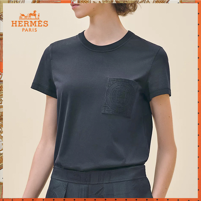 ☆ エルメス ☆Tシャツ 刺繍入りポケット38