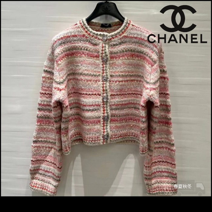 【シャネル】ジャケット カシミヤ、ウール & コットン