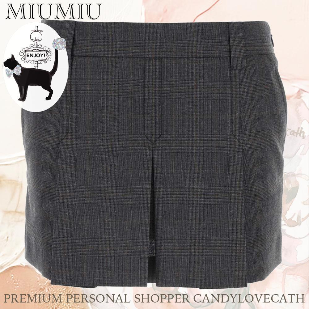 スカート MIU MIU Glencheck Mini Skirt