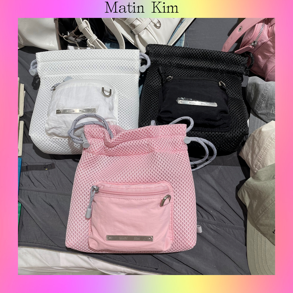 【Matin Kim】韓国人気★CARGO MESH CROSS BAG