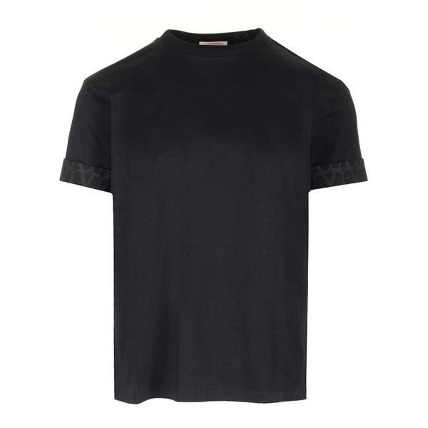 ヴァレンティノ 袖ロゴTシャツ ブラック