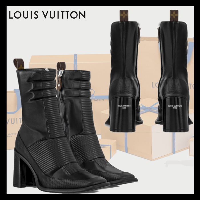Louis Vuitton《ベルリンライン アンクルブーツ》黒 カーフ 直営