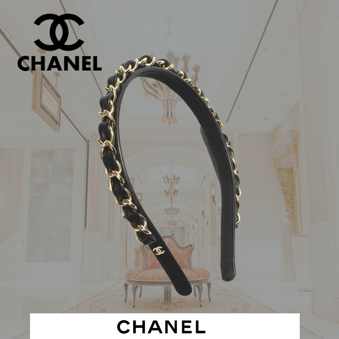 《24B★》CHANEL  カチューシャ レザー