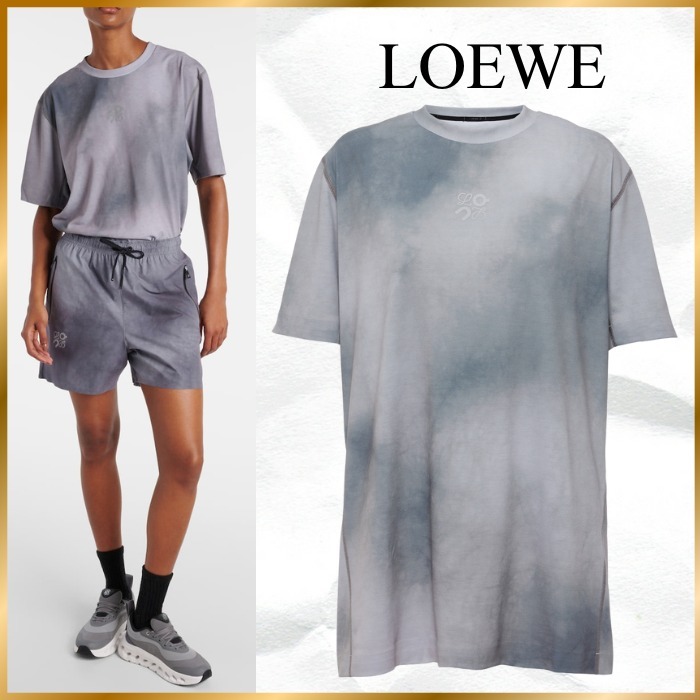 ♦LOEWE♦OnロゴタイダイジャージーTシャツ