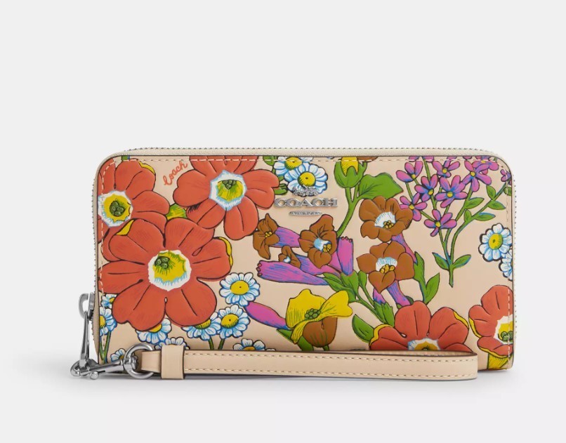 COACH Long Zip Around Wallet With Floral Print 長財布 CR930