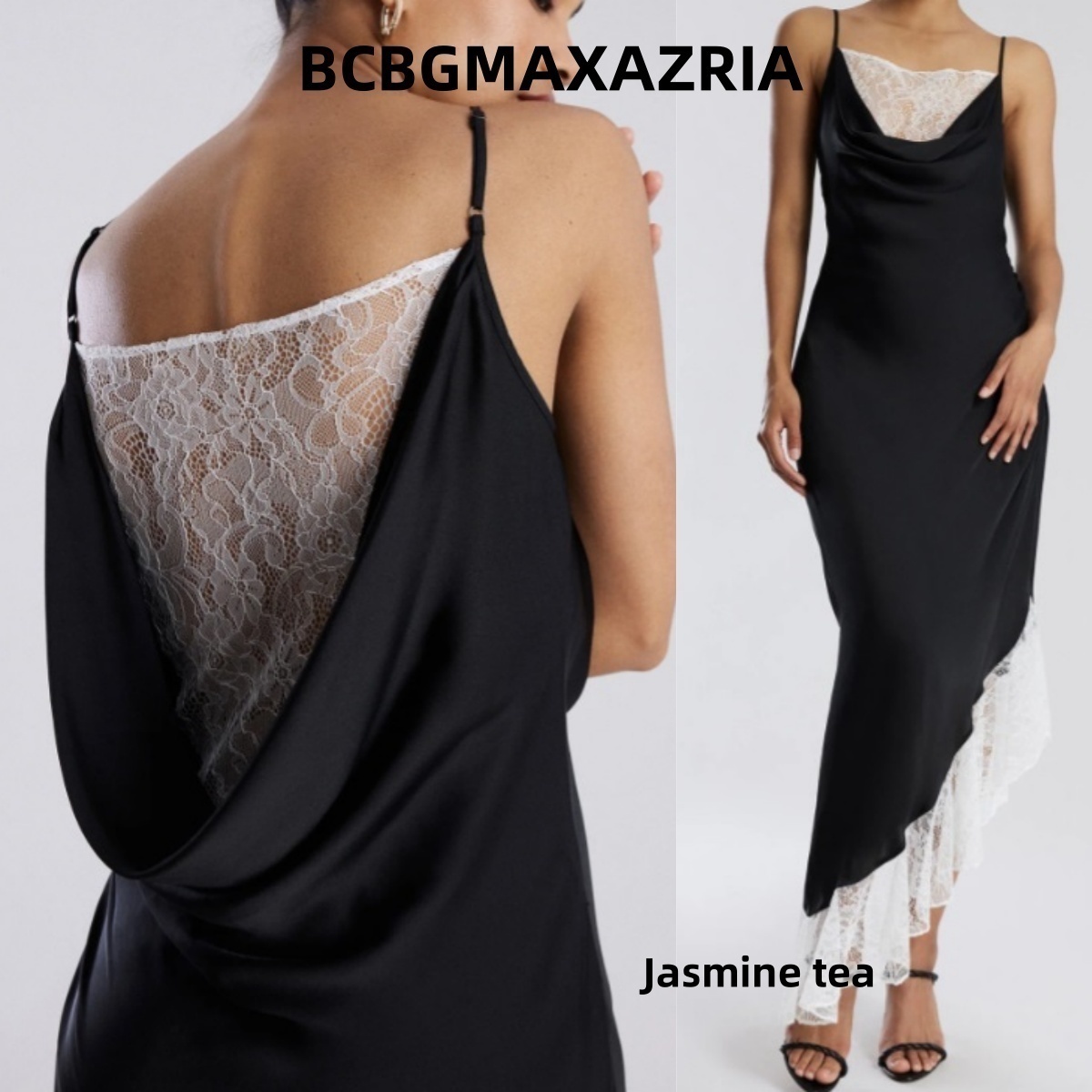 ★セール／即発♪★BCBGMAXAZRIA サテンレースガウン★