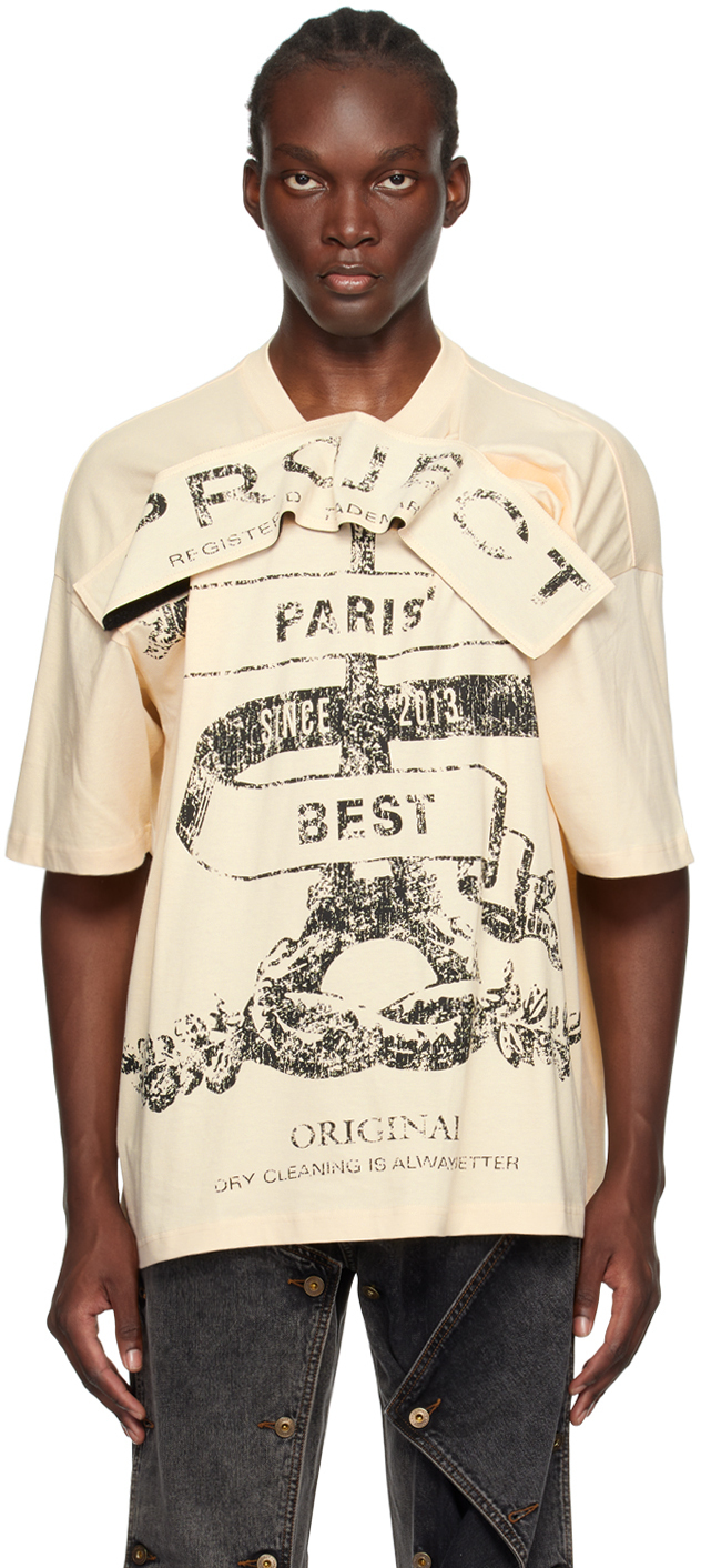 【関税込み】Y/Project ベージュ Paris' Best ベルクロ Tシャツ