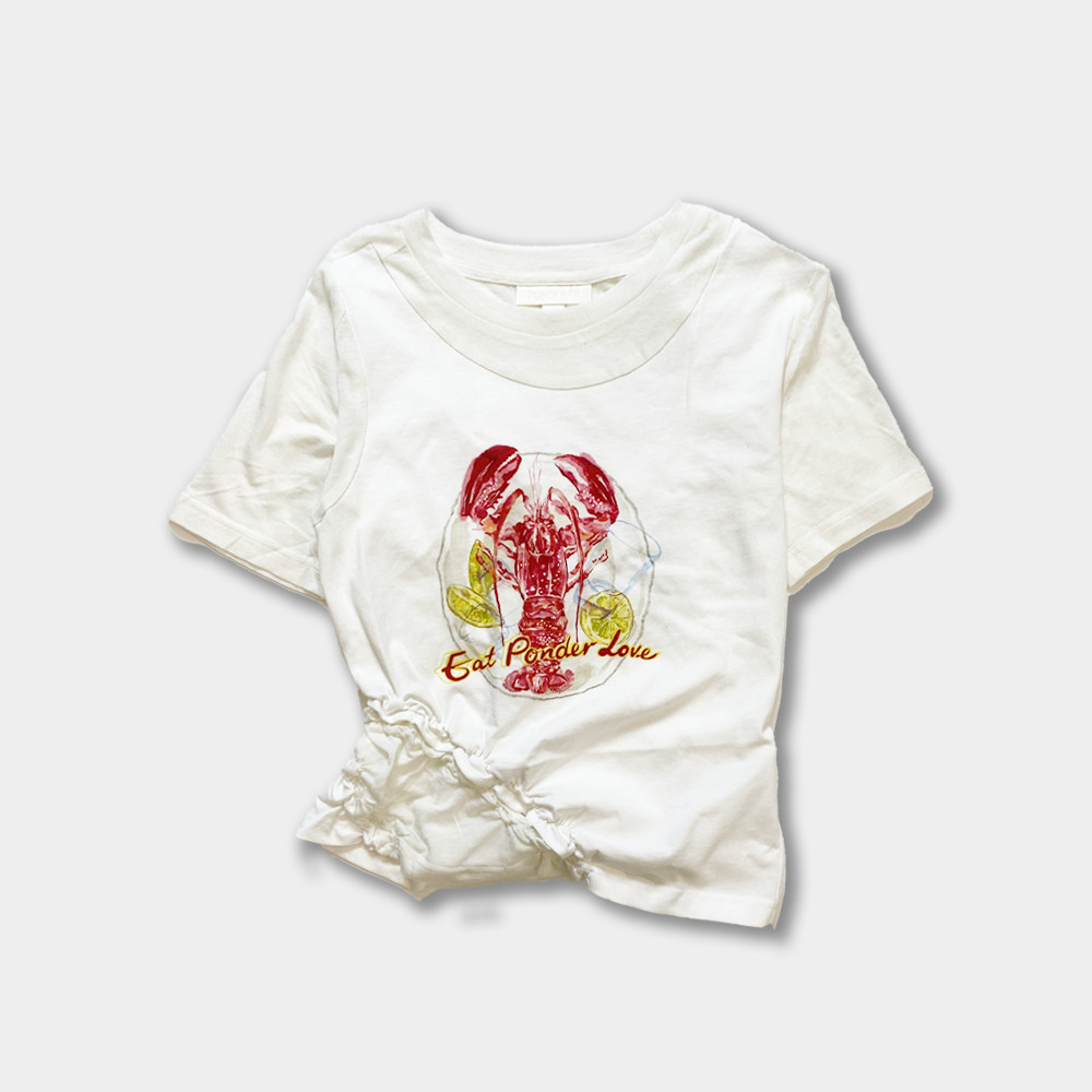 【PONDER.ER】DAZE Smocked Graphic T-shirt