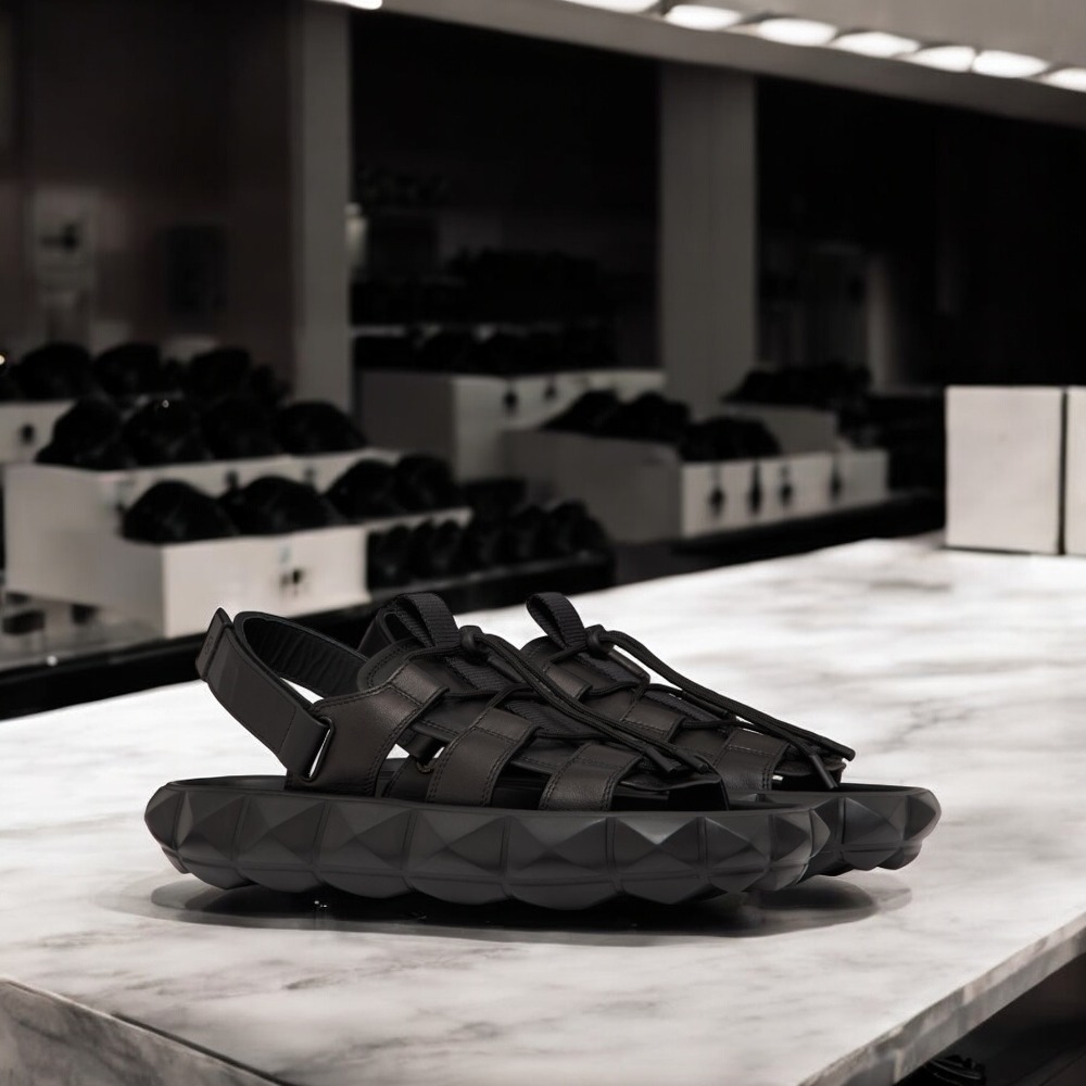 VIP SALE VALENTINO ローマンスタッズ ラバー スライドサンダル