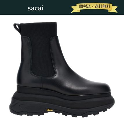 ショートブーツ・ブーティ sacai FW25 'Zip Up Boots' ankle boots (2508087 001) 25cm sacai(サカイ) ショートブーツ・ブーティ(レディース