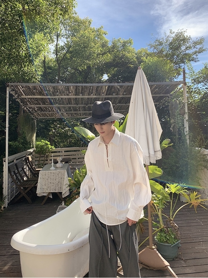 メンズ長袖シャツトップス春夏秋おしゃれ