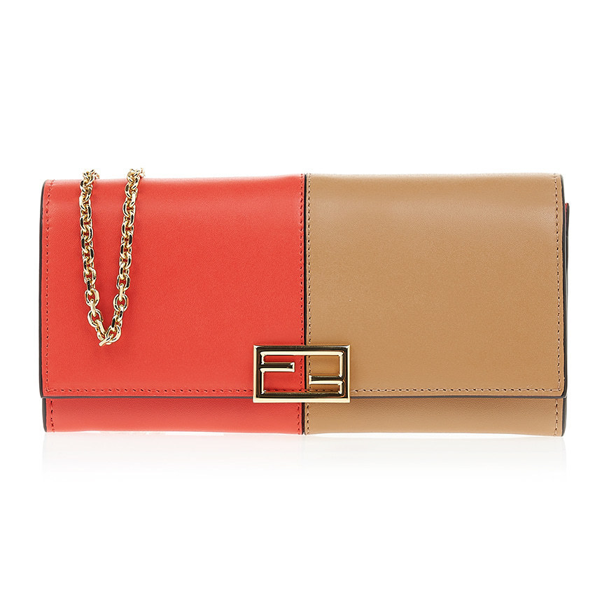 FENDI★レディース コンテナンタル チェーン レザー ウォレット