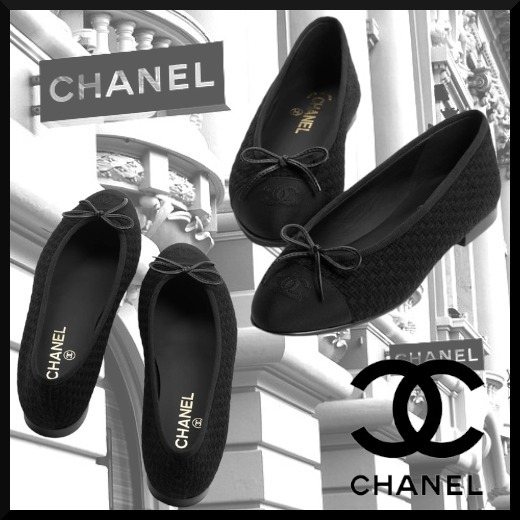 ☆エレガント☆【CHANEL】ウール ツイード バレリーナ