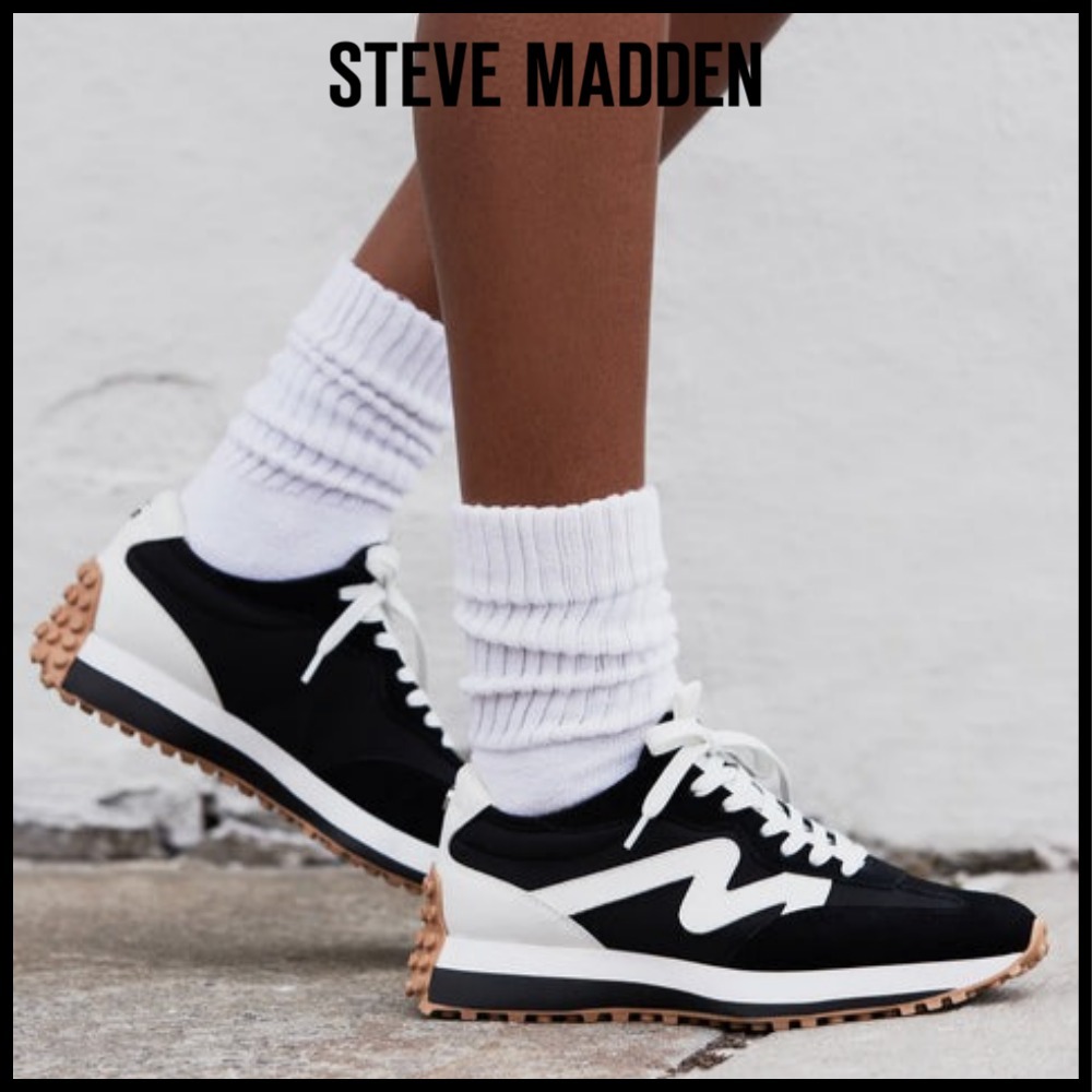 ★Steve Madden★ベスト商品★CAMPO BLACK/WHITE★スニーカー