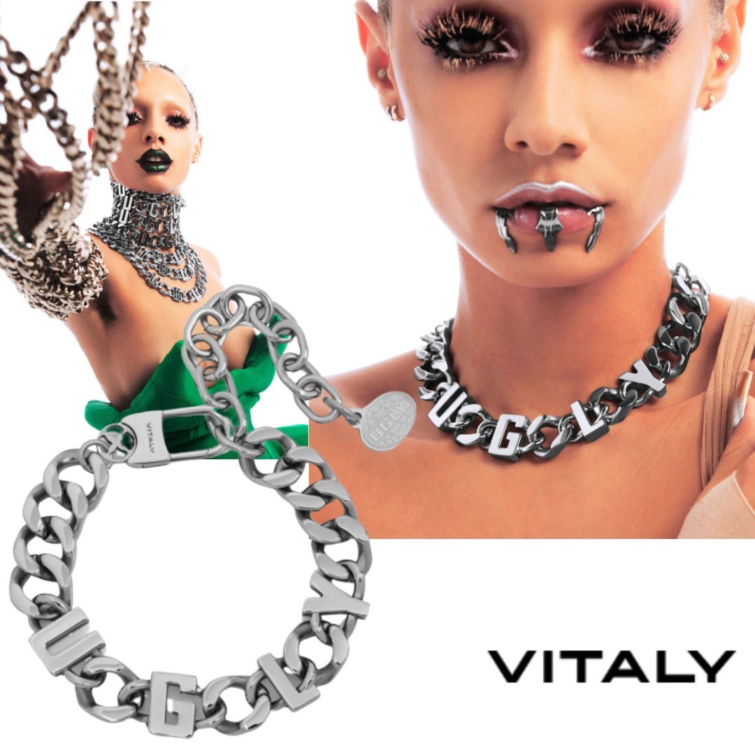 【Vitaly】ネックレス ステンレス チェーン ユニセックス UGLY
