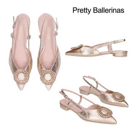 Pretty Ballerinas★シルクフラワー付きメッシュスリングバック スリングバック Pretty Ballerinas(プリティーバレリーナ