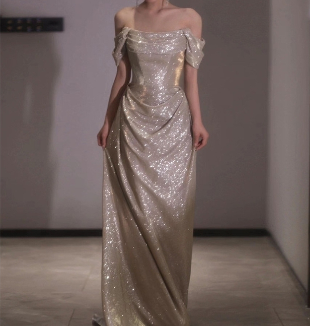 ウェディングドレス ロング丈 パーティー シンプル 上品 結婚式
