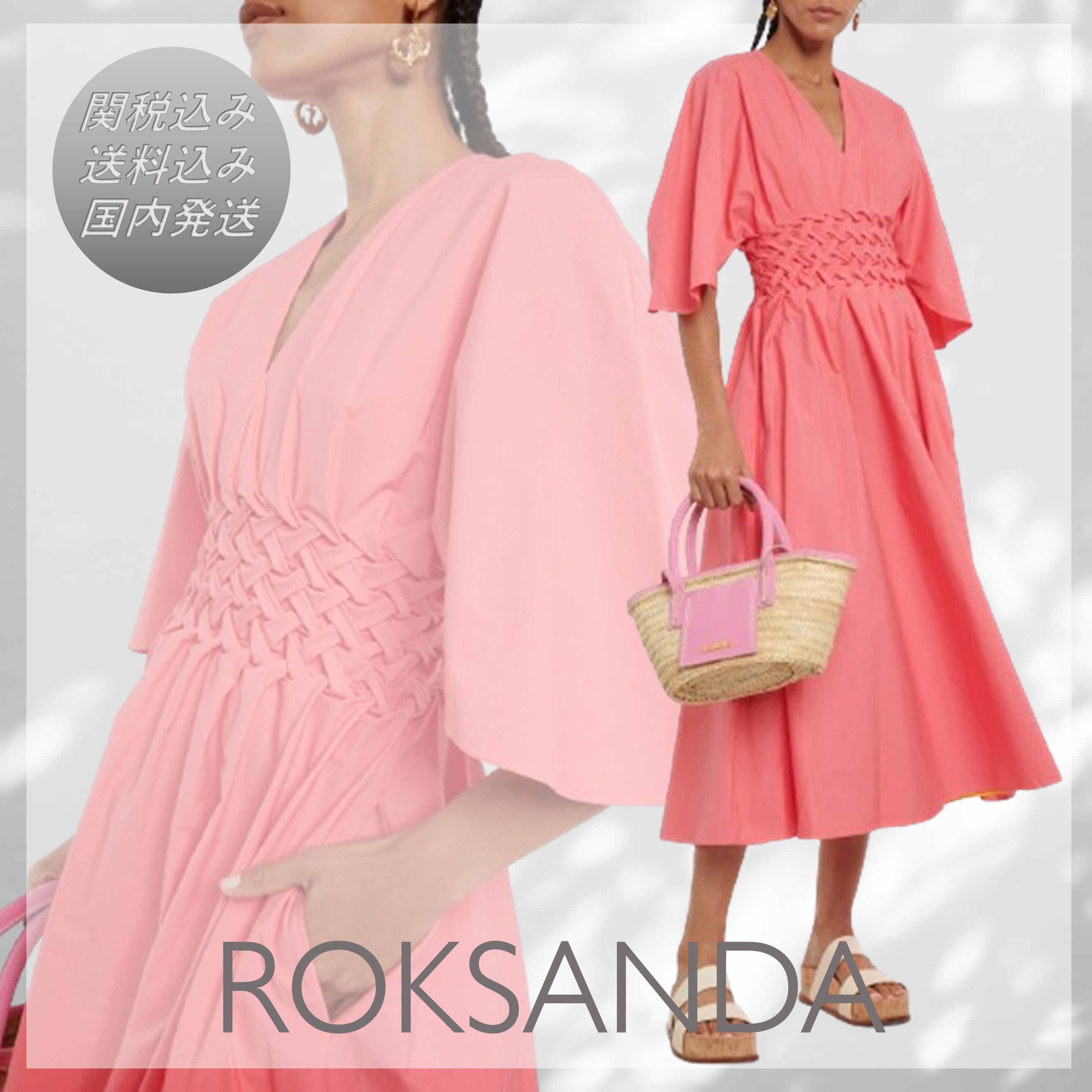 送料込/関税込■ROKSANDA■Esti コットンポプリン ミディドレス