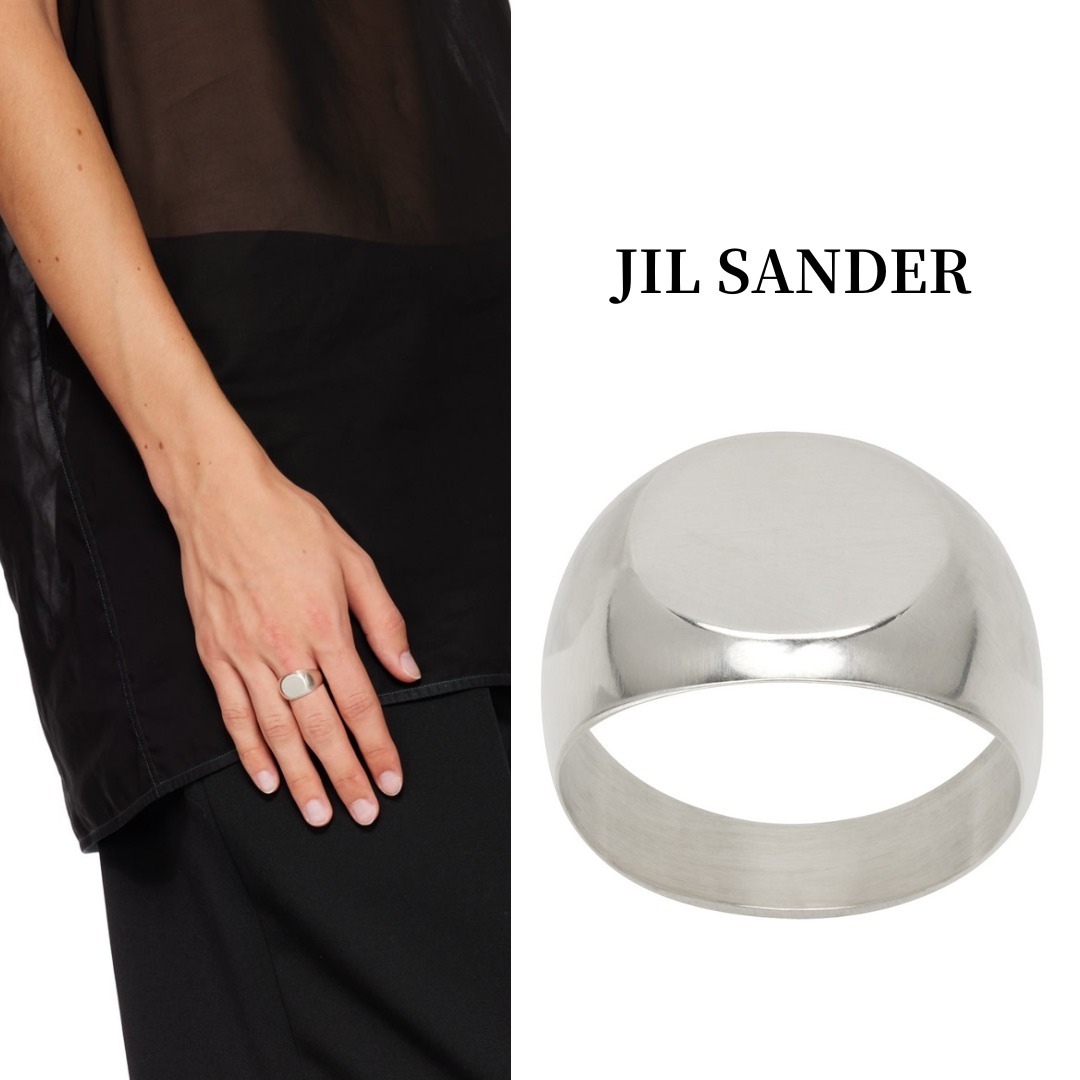 関税送料込【JIL SANDER】シルバー クラシック シュバリエリング