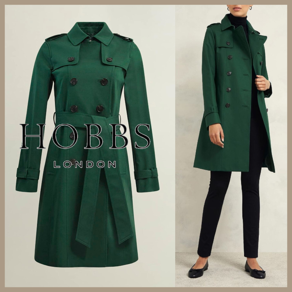 ★Hobbs London★ Saskia Shower Resistant Trench 小さめサイズ