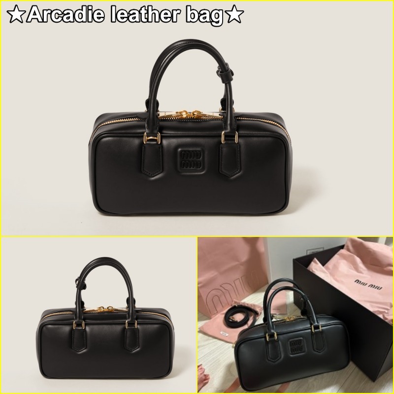 [MIUMIU]★Arcadie leather bag Medium★Black