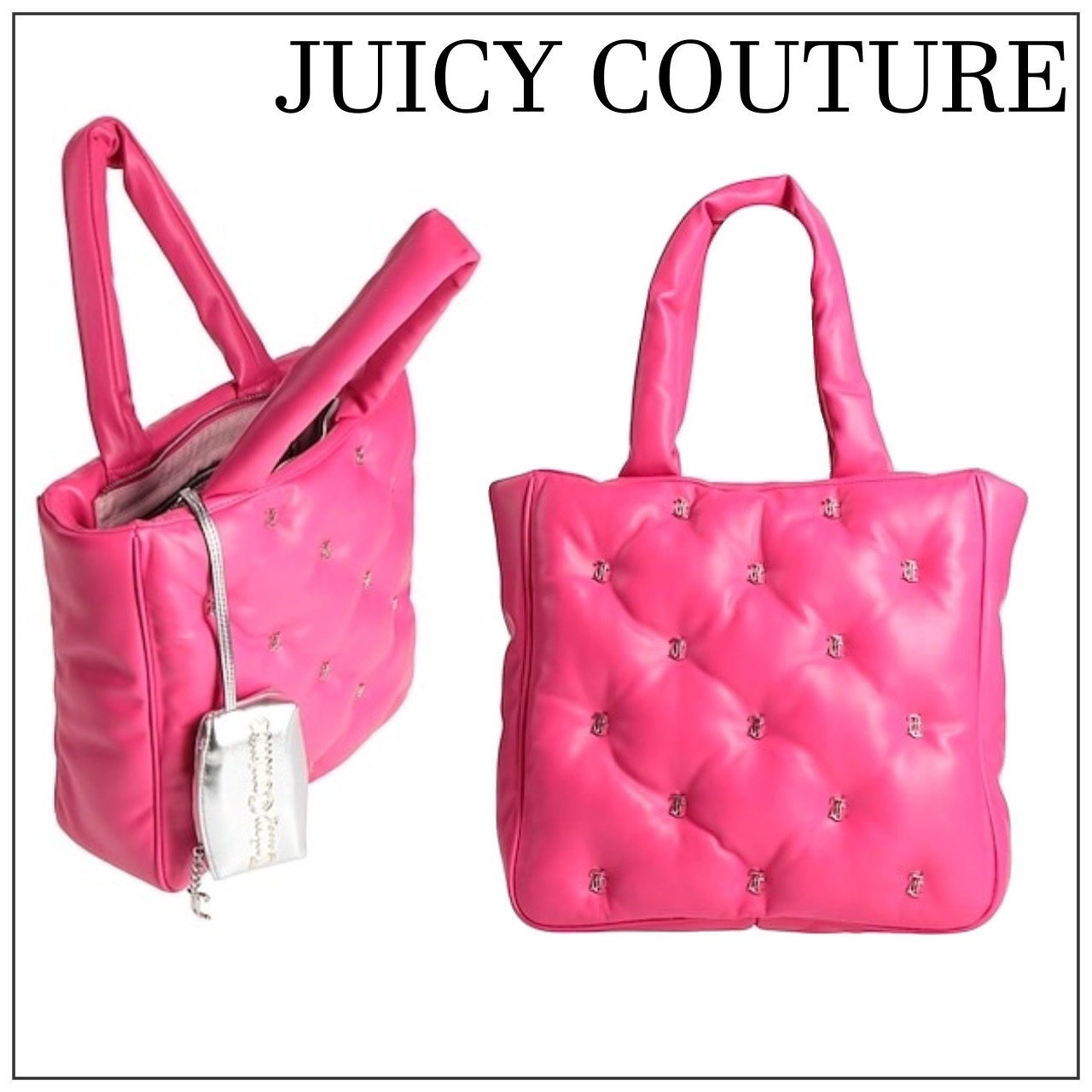 【JUICY COUTURE】 フェイクレザートートバッグ ※送関込