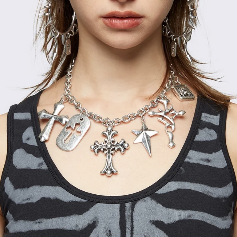 国内未入荷 Minga London ネックレス ユニーク クロス