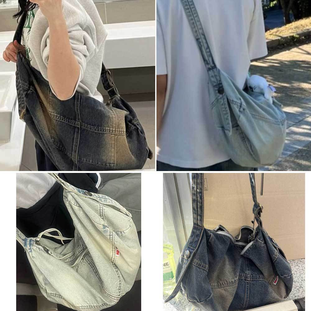 ☆SCULPTOR☆Washed Denim Duffle Bag 男女兼用 大人気 韓国発