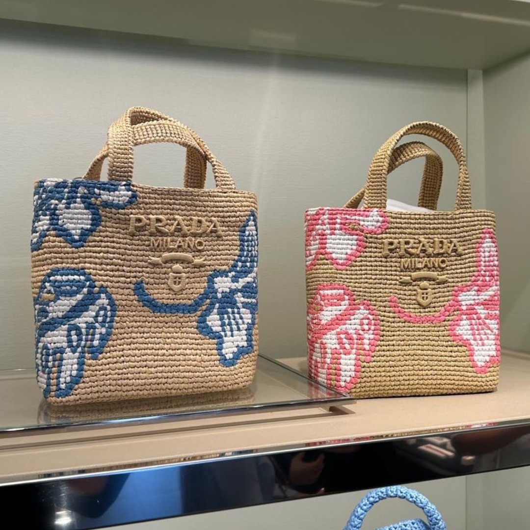 ★PRADA / プラダ ★ ラフィアハンドバッグ